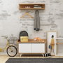 Hanah Home Recibidor Arasso Roble y Blanco